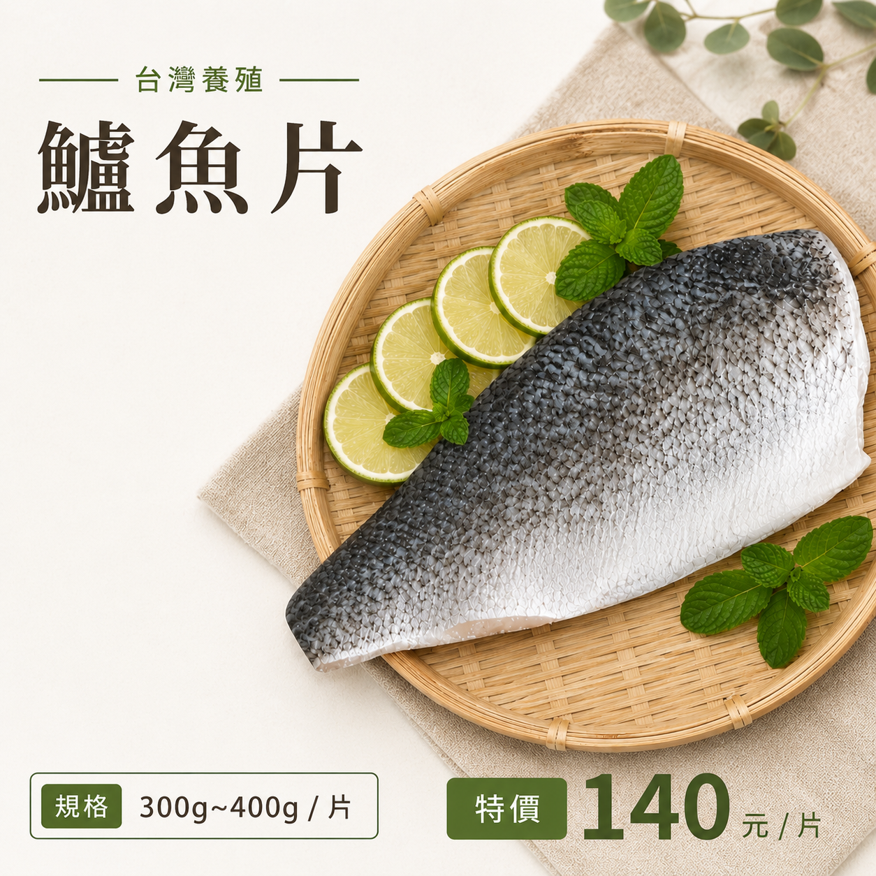 台灣養殖鱸魚片